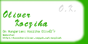 oliver kocziha business card